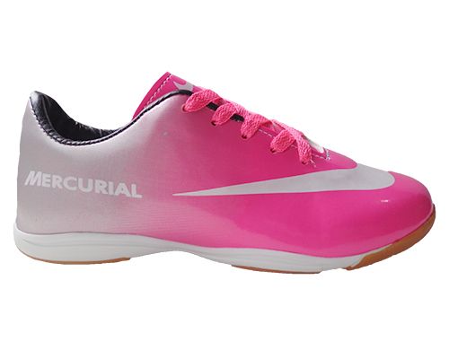 Tênis Futsal Nike Mercurial Vortex Rosa e Prata MOD:10665 La