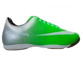 Tênis Futsal Nike Mercurial Vortex Verde e Prata MOD:10720 [