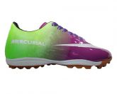 Chuteira Society Nike Mercurial Vortex Verde e Roxo MOD:1071